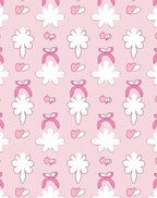 Cute Pink Heart Bow Pattern Rug
