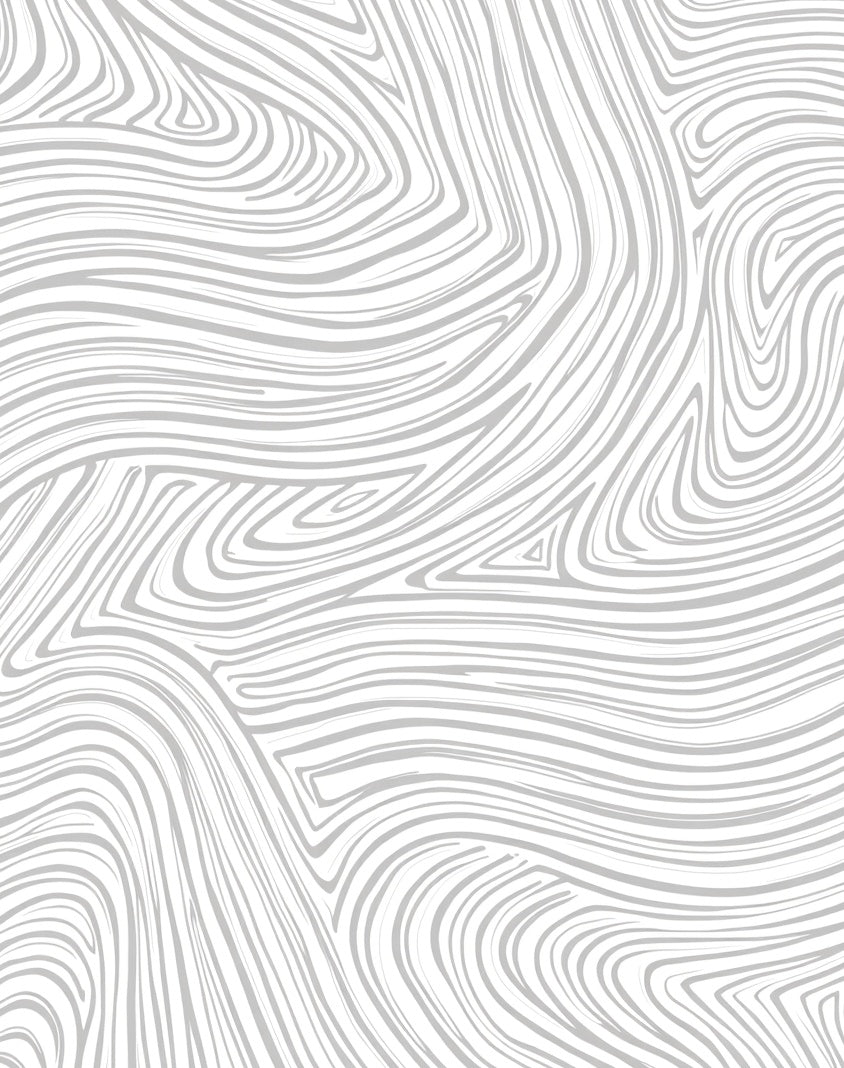 Abstract Swirl Light Gray Design Rug