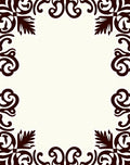 Ornate Scrollwork Floral Corner Border Rug