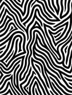 Bold Black White Wavy Pattern Rug