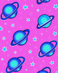 Purple Pink Space Planet Star Rug
