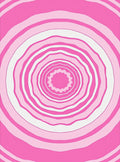 Concentric Pink Wave Pattern Rug