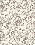 Sketchy Floral Swirls Pattern Rug
