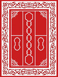 Classic Red White Ornate Scroll Rug
