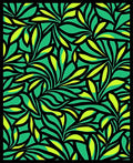 Lush Green and Yellow Abstract Swirls Rug