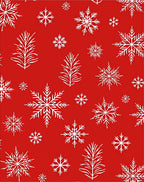 Red White Snowflake Winter Pattern Rug