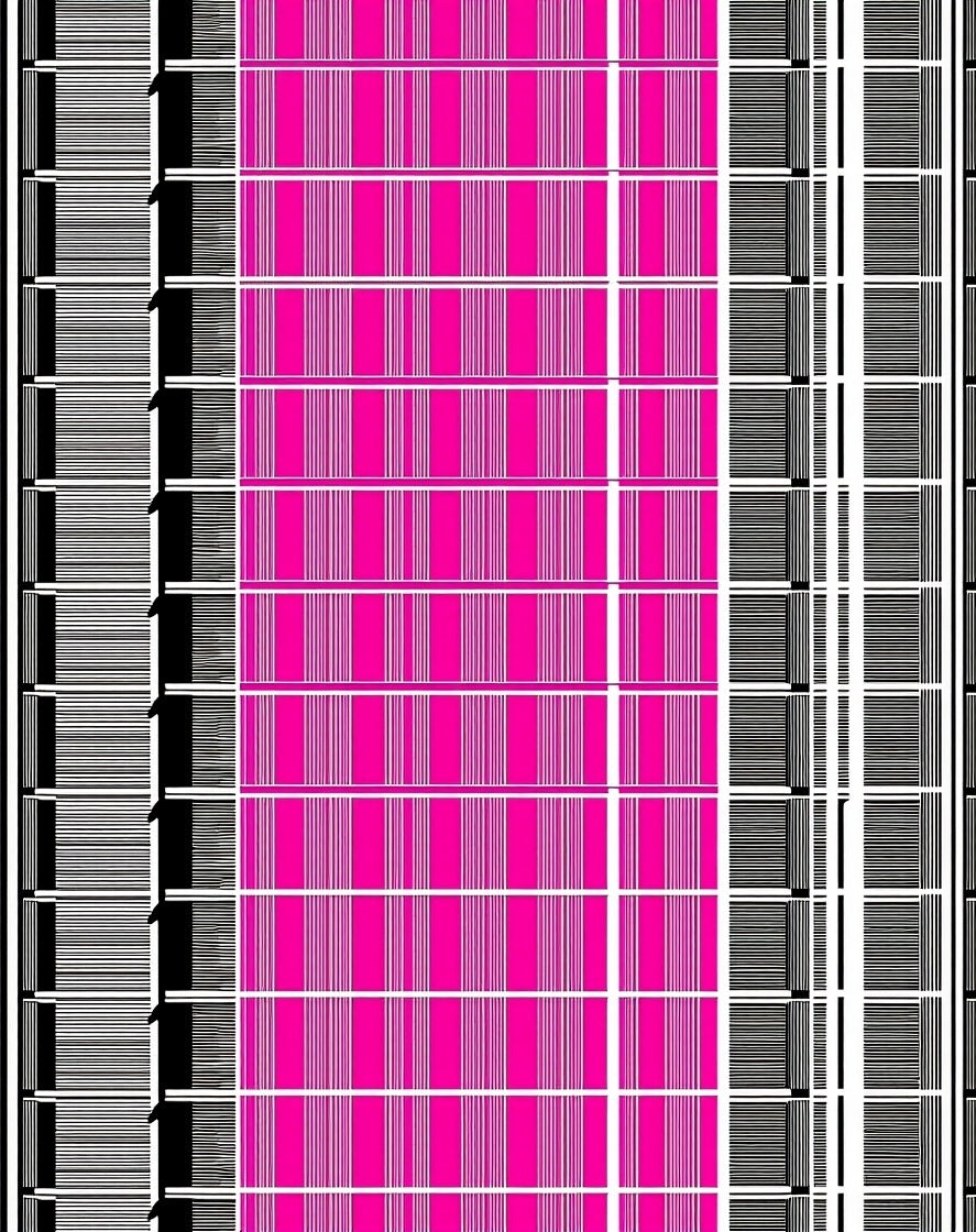 Retro Pink And Black Stripe Pattern Rug