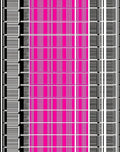 Retro Pink And Black Stripe Pattern Rug