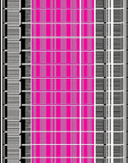 Retro Pink And Black Stripe Pattern Rug