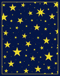 Midnight Yellow Starfield Scatter Rug