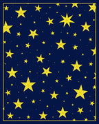 Midnight Yellow Starfield Scatter Rug