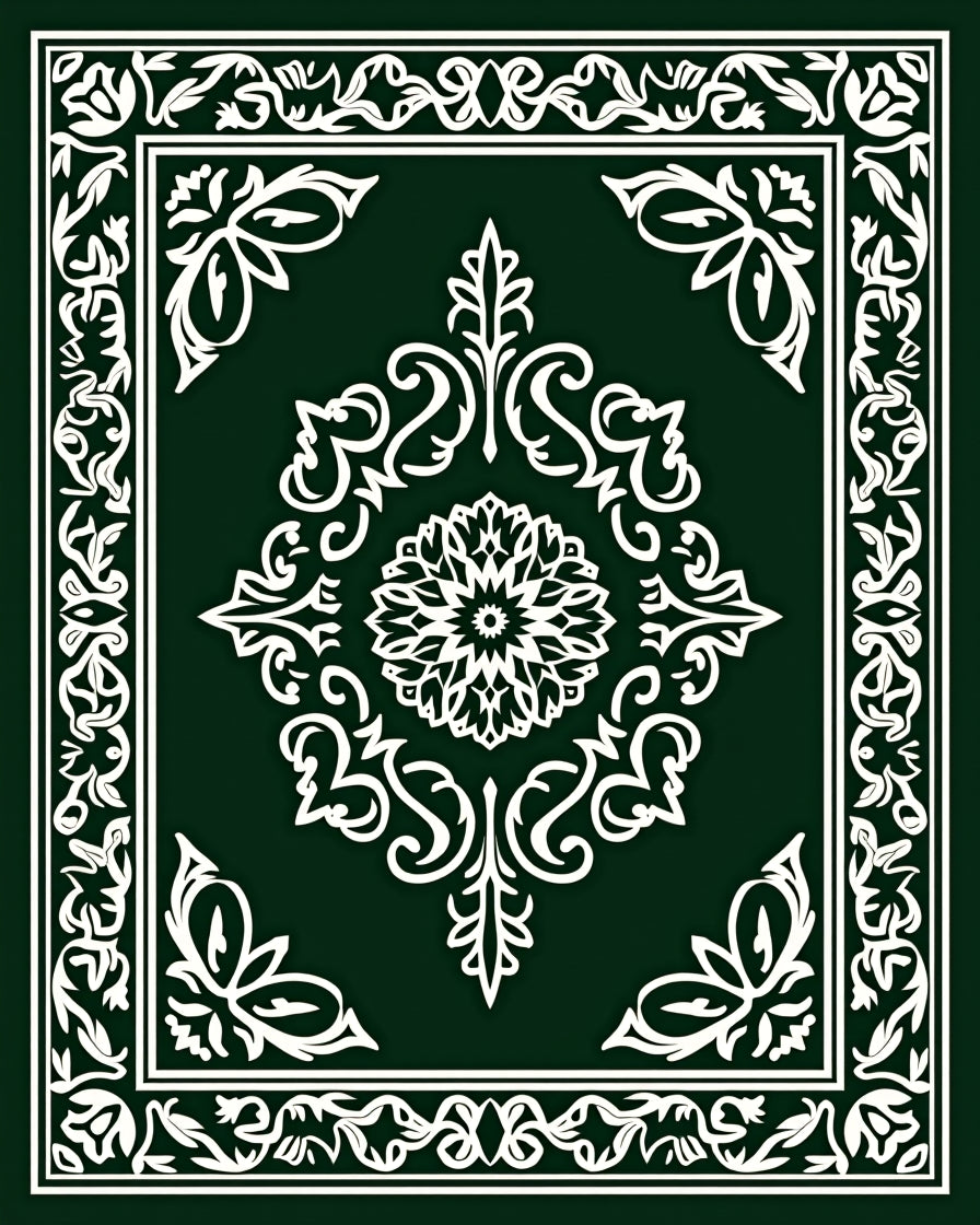 Classic Ornate Floral Medallion Design Rug