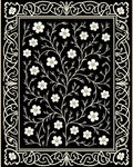 Classic Floral Vine Border Design Rug