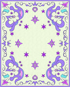 Whimsical Floral Star Patterned Rug