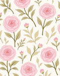 Soft Pink Rose Pattern Design Rug