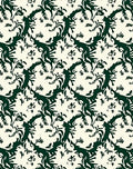 Whimsical Dark Green Swirls Pattern Rug