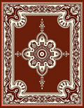 Intricate Floral Medallion Pattern Rug