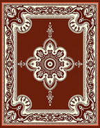 Intricate Floral Medallion Pattern Rug