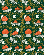 Enchanted Forest Mushroom Moon Rug