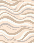 Modern Swirling Cream Beige Lines Rug
