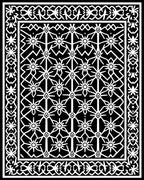 Abstract Geometric Starburst Pattern Rug