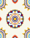 Bright Sunburst Mandala Pattern Rug