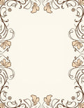Elegant Floral Scroll Border Design Rug