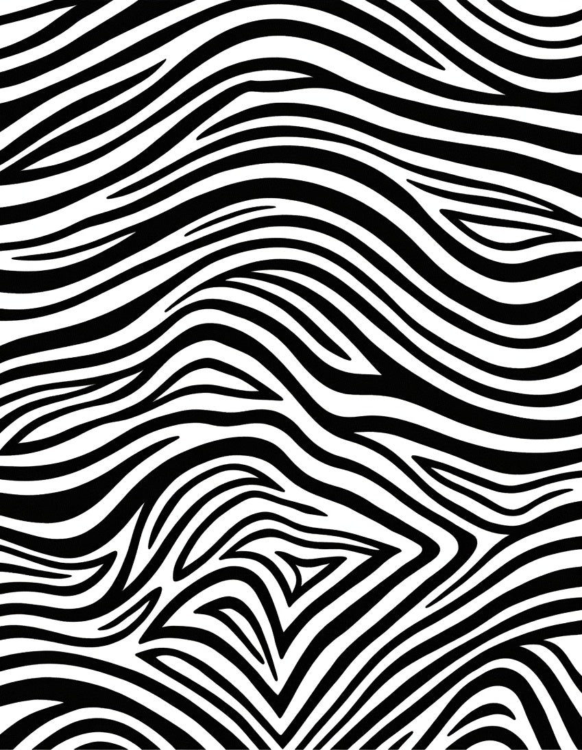 Bold Black White Animal Print Rug