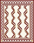 Striped Ribbon Geometric Pattern Rug