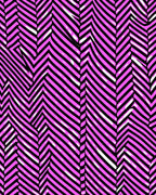 Pink Black Wavy Stripe Design Rug
