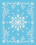 Arctic Blue Winter Bloom Medallion Rug