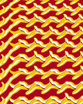 Bold Yellow Abstract Swirl Pattern Rug