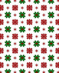 Red Green Holly Snowflake Medallion Rug