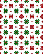 Red Green Holly Snowflake Medallion Rug