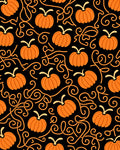 Autumn Harvest Pumpkin Swirl Pattern Rug