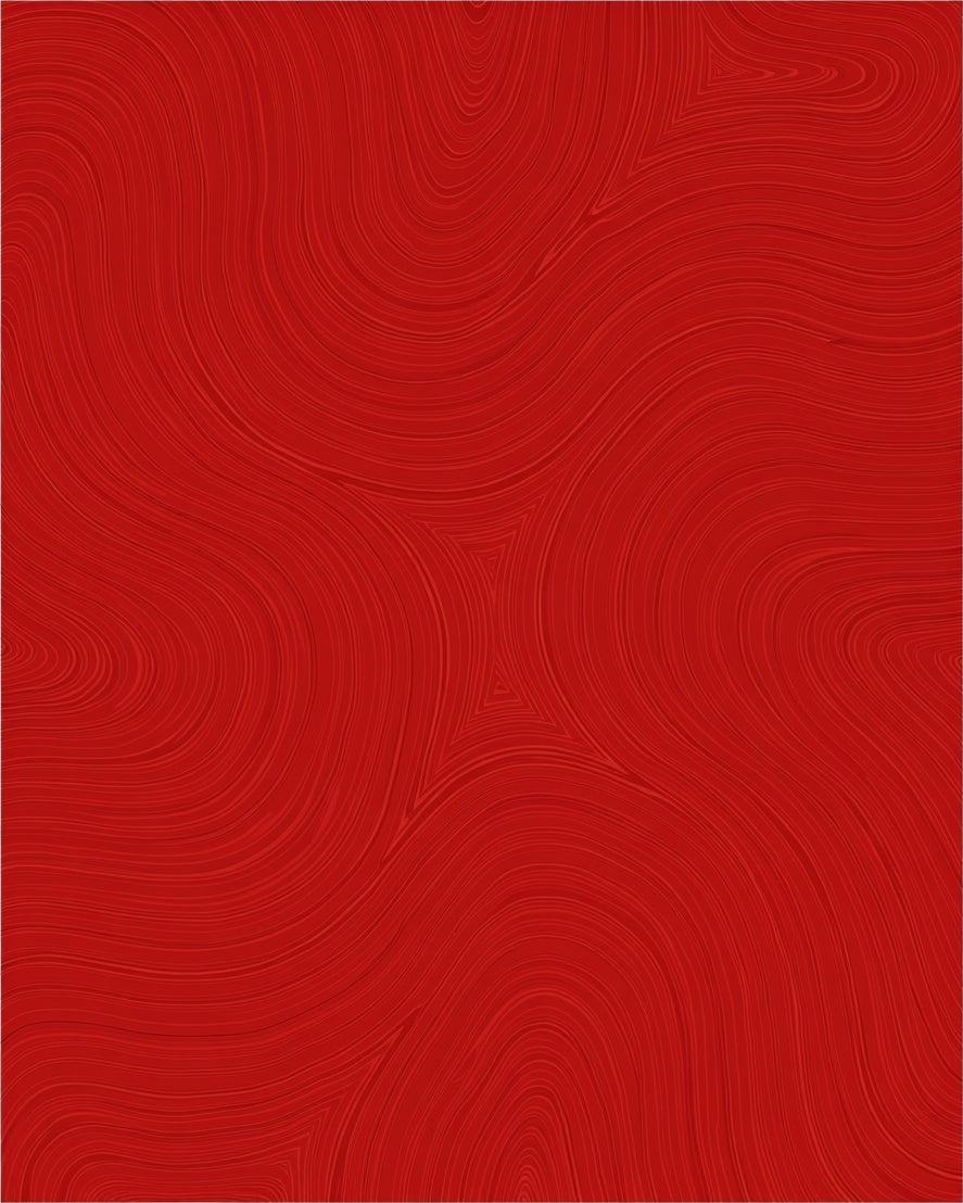 Daring Red Swirl Modern Pattern Rug