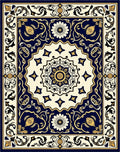 Ornate Floral Geometric Pattern Rug