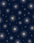 Celestial Burst Pattern on Dark Navy Rug