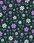 Floral Garden Lavender White Pattern Rug
