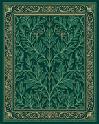 Emerald Garden Vines Border Rug