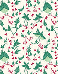 Botanical Berry Vine Pattern Rug
