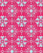 Vibrant Floral 2 Tone Mandala Rug