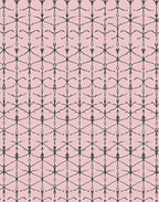Pink with Stick Figure Art Rug