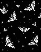 Whimsical Moth Starry Night Pattern Rug