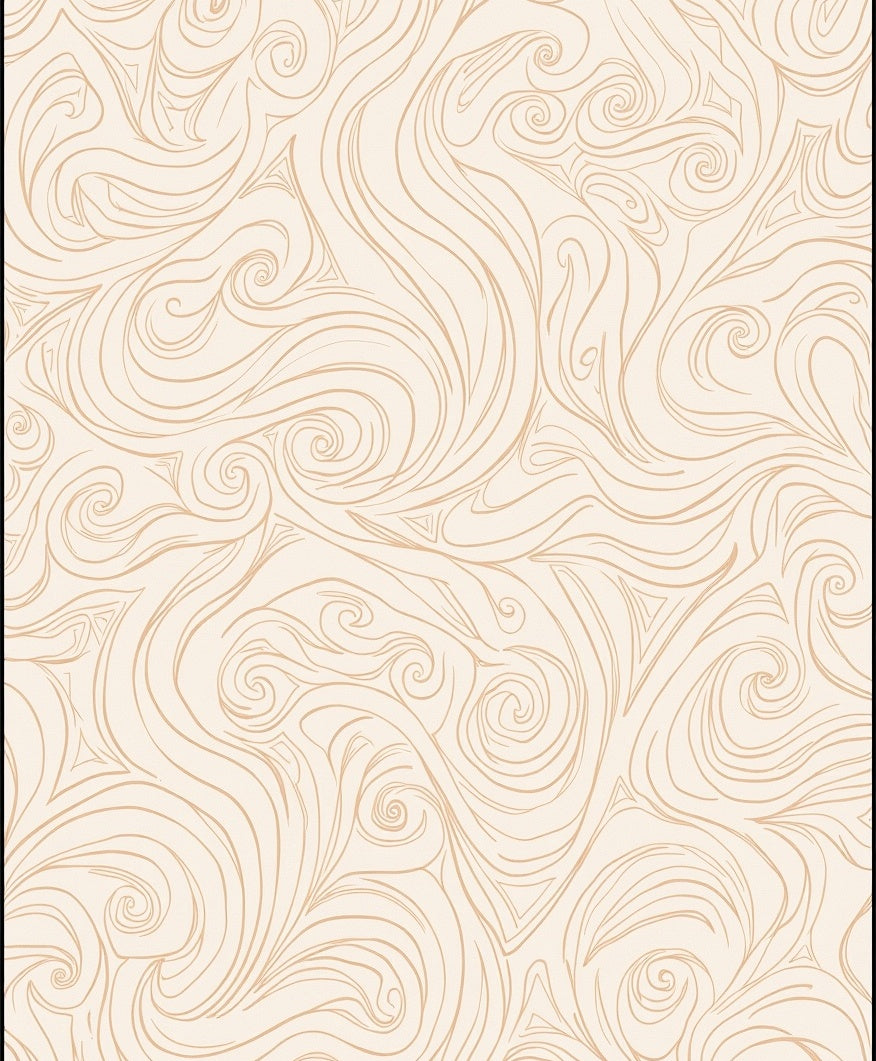 Swirly Abstract Tone Pattern Rug