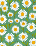 Daisy Botanical Pattern Design Rug