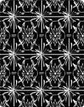 Elegant Black White Floral Damask Rug