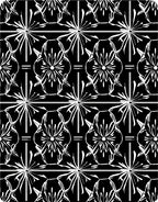 Elegant Black White Floral Damask Rug