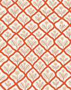 Retro Floral Lattice Pattern Rug