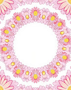Pink Floral Mandala Pattern Rug